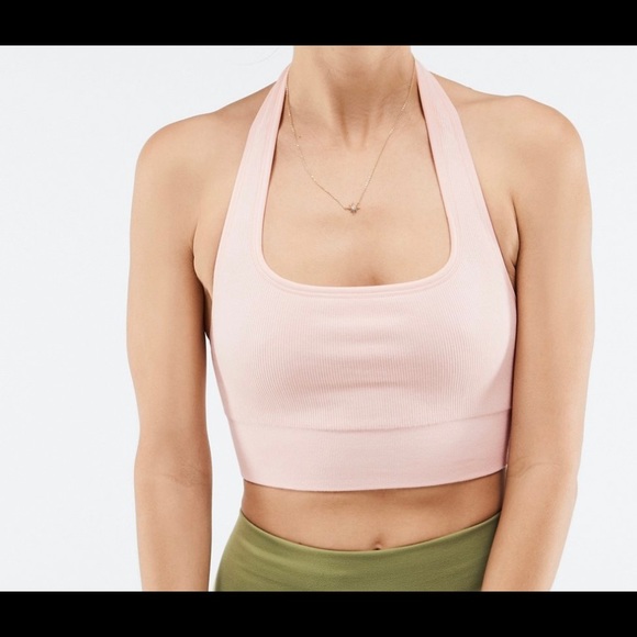 NWOT Fabletics Piper seamless halter  bralette II.  Light pink color - Picture 5 of 5